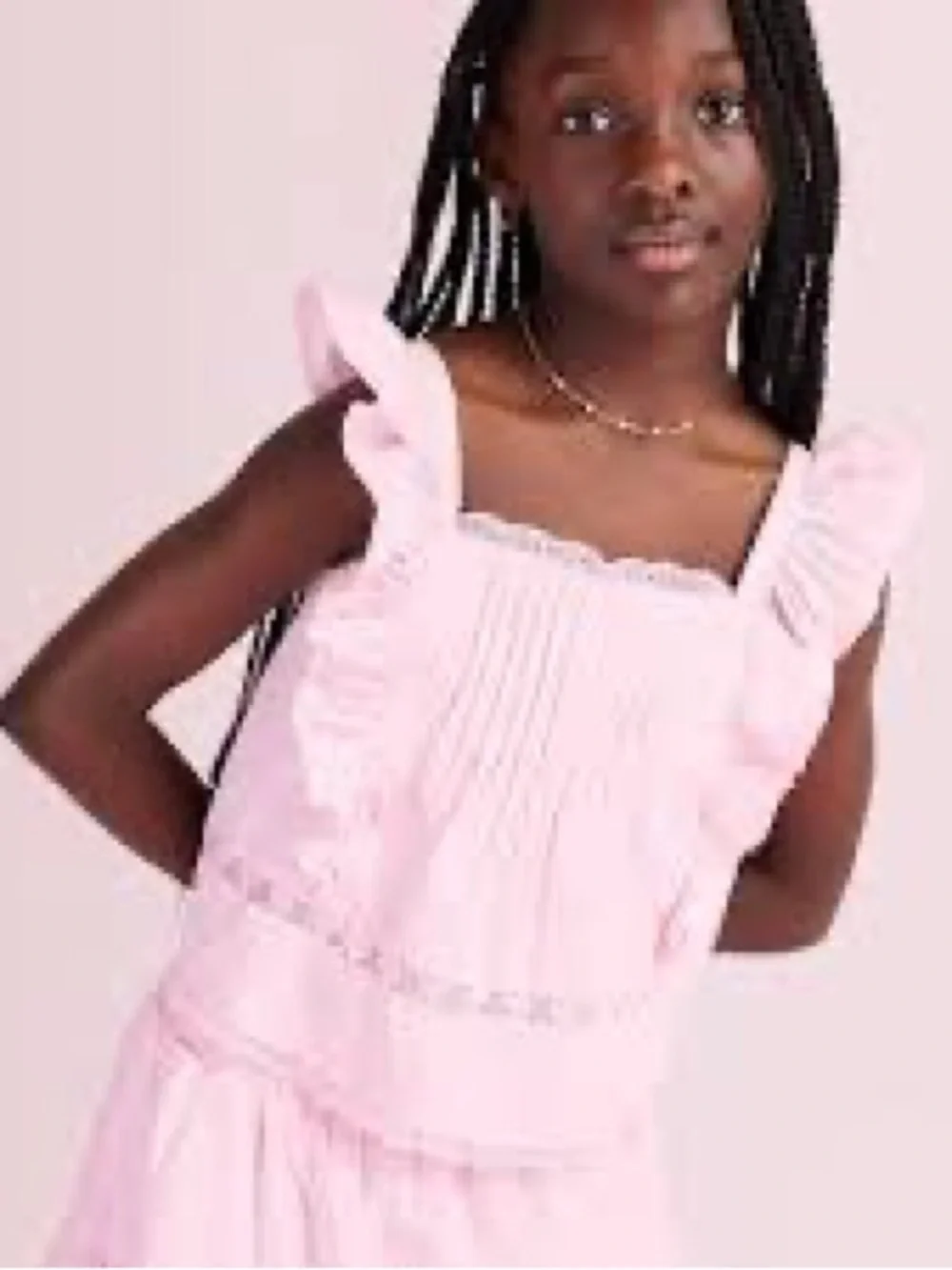 LoveShackFancy Light Pink Ruffle Tank & Short Set